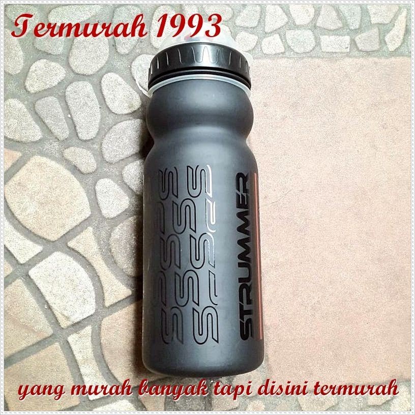 BOTOL AIR SEPEDA BIDON STRUMMER 500ml HITAM Sparepart Sepeda Termurah