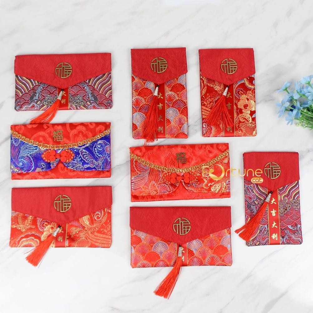 

Potongan Harga" Angpao Imlek 2024 Fu Kain Chinese New Year Hong Bao Red Envelope Motif Tulisan Pita Terbaru ||