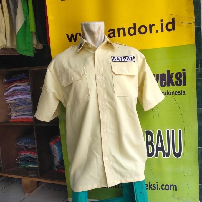 Baju seragam satpam -CREAM PDH Bahan GAIA Neo Premium (Atasan)