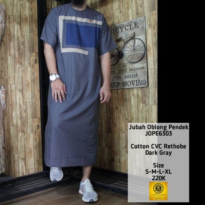 Jubah XXL XXXL XXXXL Gamis Pria Jumbo Lengan Pendek Oblong CVC Rethobe