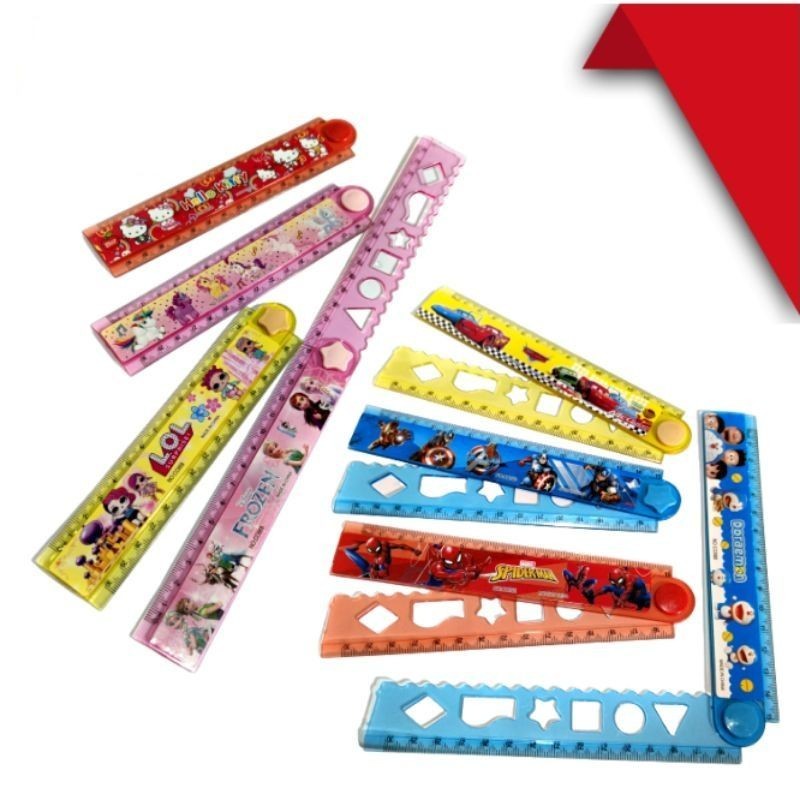 

Penggaris 30cm (LIPAT) fancy / penggaris karakter 30cm