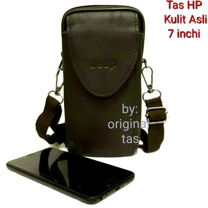 Tas HP Kulit Asli import Jeep |Tas selempang Kulit | Tas kulit Asli