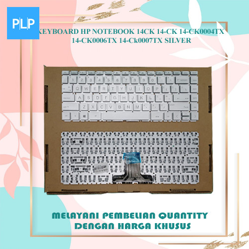 Keyboard HP Notebook 14ck 14-Ck 14-Ck0004tx 14-Ck0006tx Silver