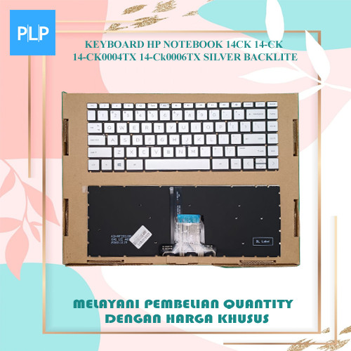 Keyboard HP Notebook 14ck 14-Ck 14-Ck0004tx Silver Backlite