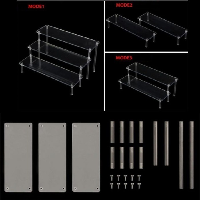 Stand Base Display Acrilic Akrilik Tingkat Action Figure Gundam SHF VT