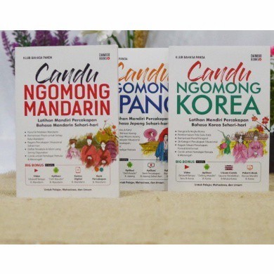 BUKU BAHASA KOREA MANDARIN JEPANG -CANDU NGOMONG KOREA MANDARIN JEPANG -fo1