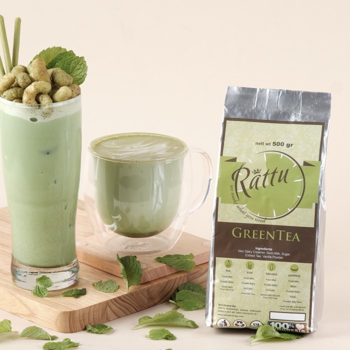 

Bubuk Greentea Matcha Rattu Beverage 500Gr / Bubuk Matcha