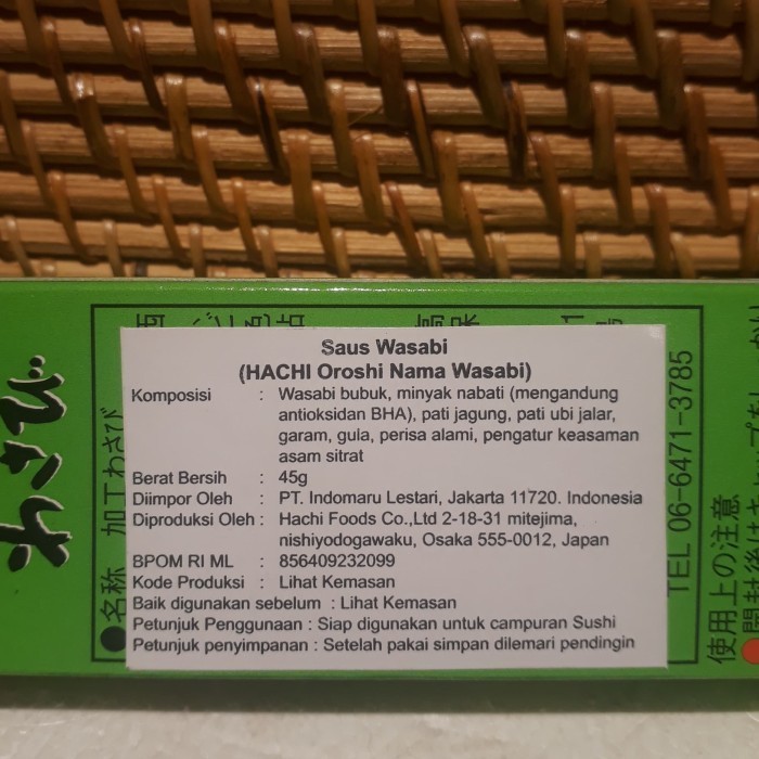 

Hachi Oroshi Nama Wasabi Saus Wasabi 45 Gr
