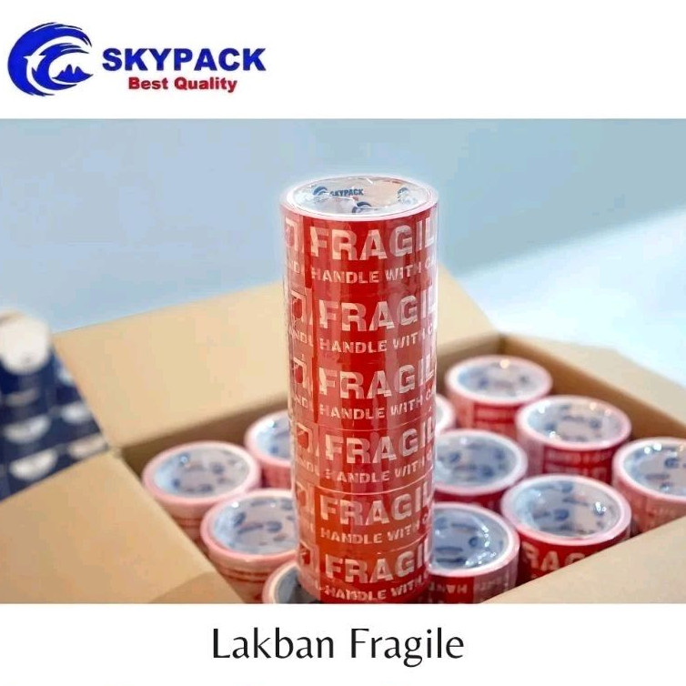 

Lakban Fragile Merah // Jangan dibanting// 4,8 X 10Y