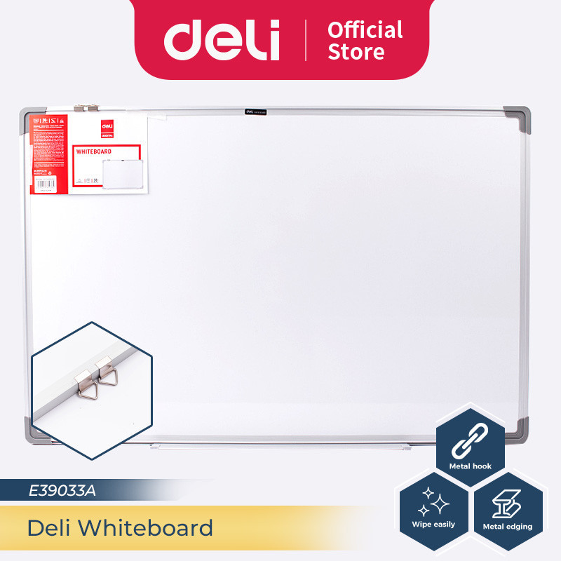 

Deli Whiteboard Papan Tulis Putih Magnetik 60 x 90 cm Kuat dan Kokoh Cocok Untuk Kantor E39033A