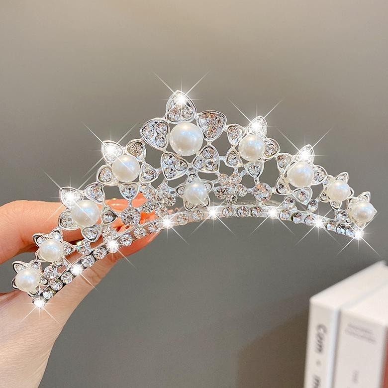 [KONDE] Crown Mahkota Sirkam Rambut Anak Perempuan Mini Motif Mewah Tusuk Import CT-Tusuk TERLARIS