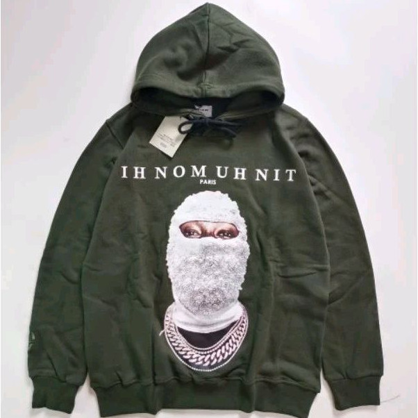 Jaket Sweater Hoodie Pria Ih Nom Uh Nit Future Mask Paris Hijau