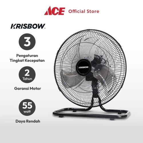 Ace Krisbow 16 inci Kipas Angin Industrial 2 In 1 55 Watt Standing Fan Penyejuk Ruangan Kipas Lantai