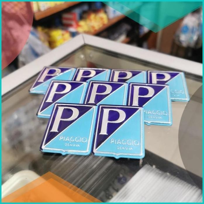 Emblem P/ coret acrylic Original Import Vespa VBB VNB VBA Super66 dkk