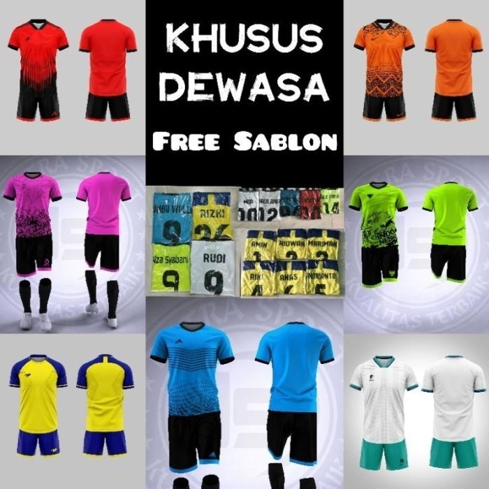 Terlaris Kaos Futsal Dewasa Gratis Sablon Baju Bola Sablon Baju Futsal Promo Terbaru