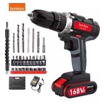 Bor Cordless Bonkyo 98Vf / Bor Baterai Bonkyo168Vf Mesin Bor