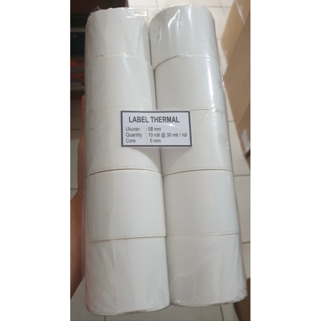 

Terlaris Label Sticker Thermal 58Mm X 30M (Continues) Promo Terbaru