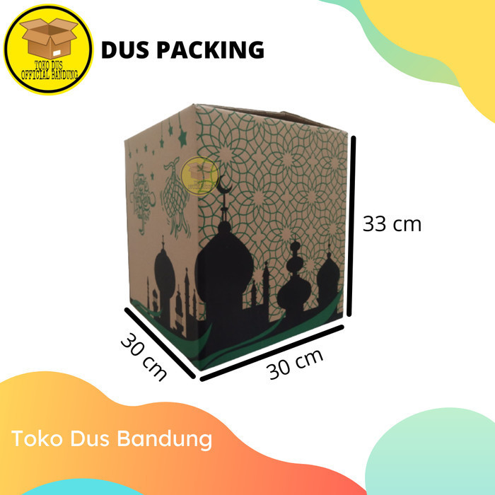 

Kardus Idul Fitri Kardus Lebaran 30X30X33 / Box Packing Kue Kering 099