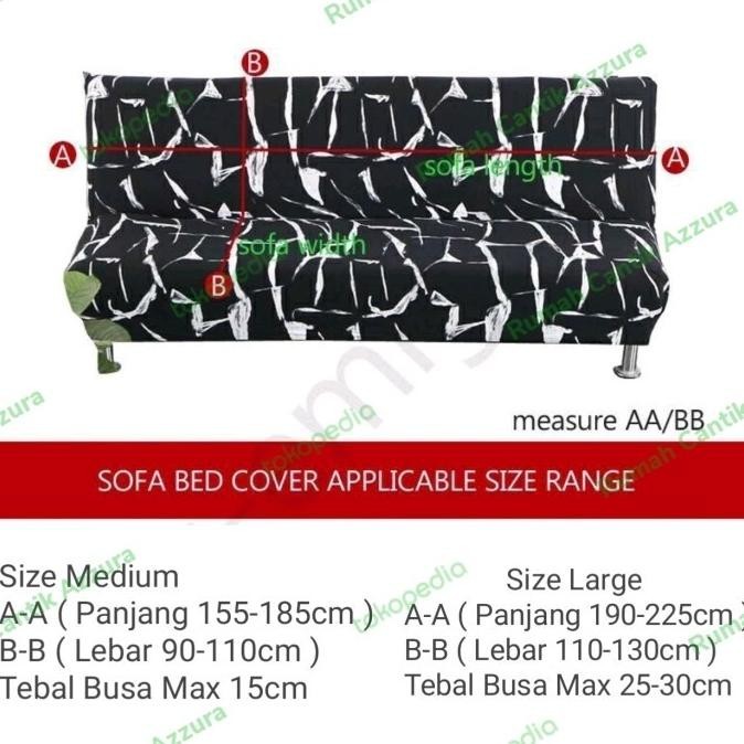 SARUNG SOFA BED COVER SOFA BED MOTIF KURSI INFORMA PENUTUP SOFA