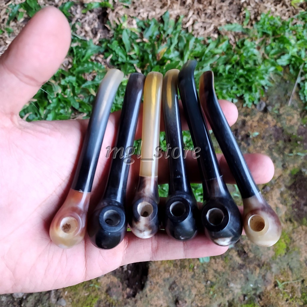 TERLARIS  pipa once rokok lengkung tanduk kerbau asli handmade gurih nikmat TERBARU