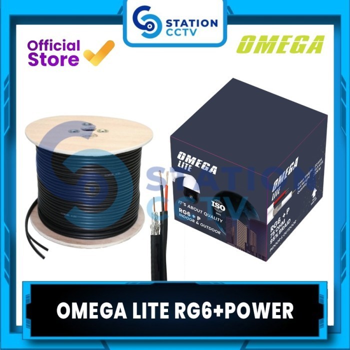KABEL CCTV OMEGA RG6 300M / KABEL COAXIAL RG6 OUTDOOR OMEGA 300M