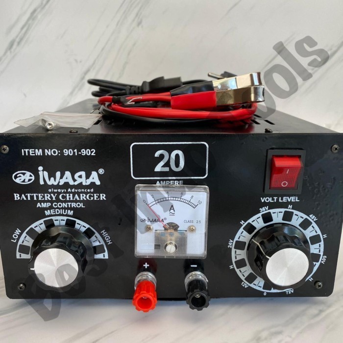 BATTERY CHARGE IWARA 60 A AMPERE CAS BATERAI CHARGER AKI MOTOR MOBIL