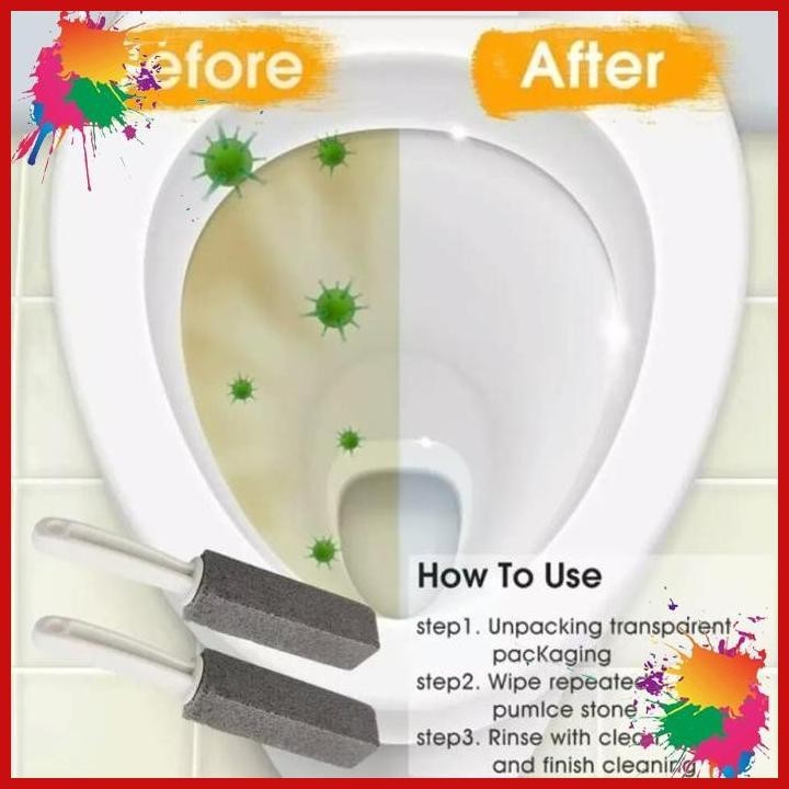 (TOP) BATU APUNG PUMICE STONE BRUSH GOSOK KERAK PLAK KERAMIK DAPUR TOILET WC