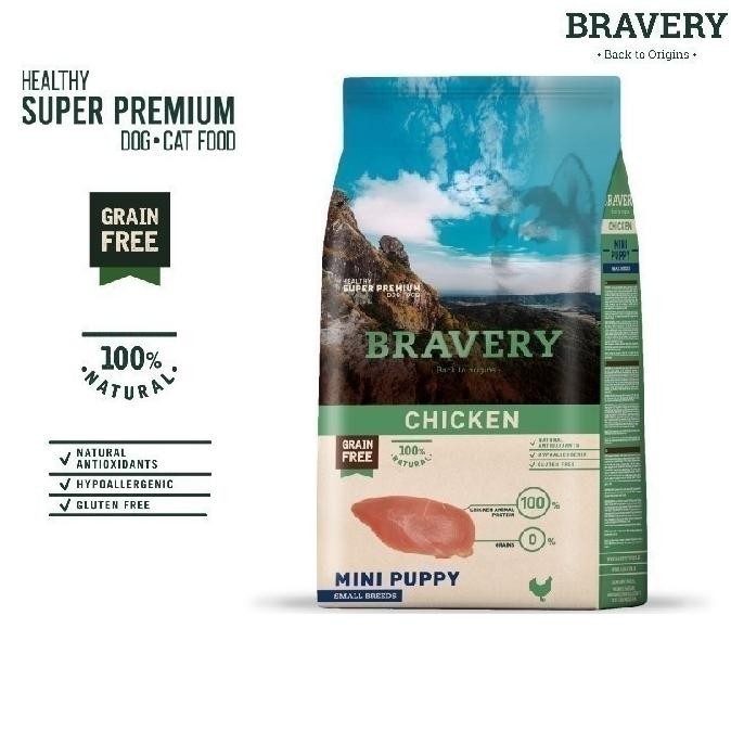 Bravery Dog Food Mini Puppy Chicken Repack 1Kg - Dog Food