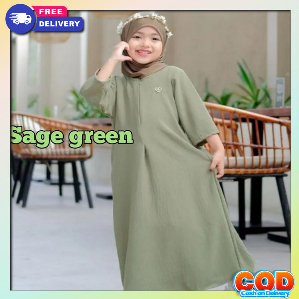 New Produk Baju Muslim Anak Terbaru2024 Gms Perempuan 2 Tahun Ghamis Bajugamis Anak2 Perempuan Umur 