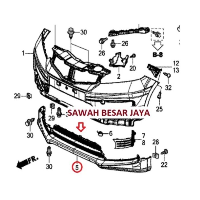 Ready Lower Grill Gril Ram Jaring Sarang Tawon Bumper Depan Jazz S Rs Ge8 .