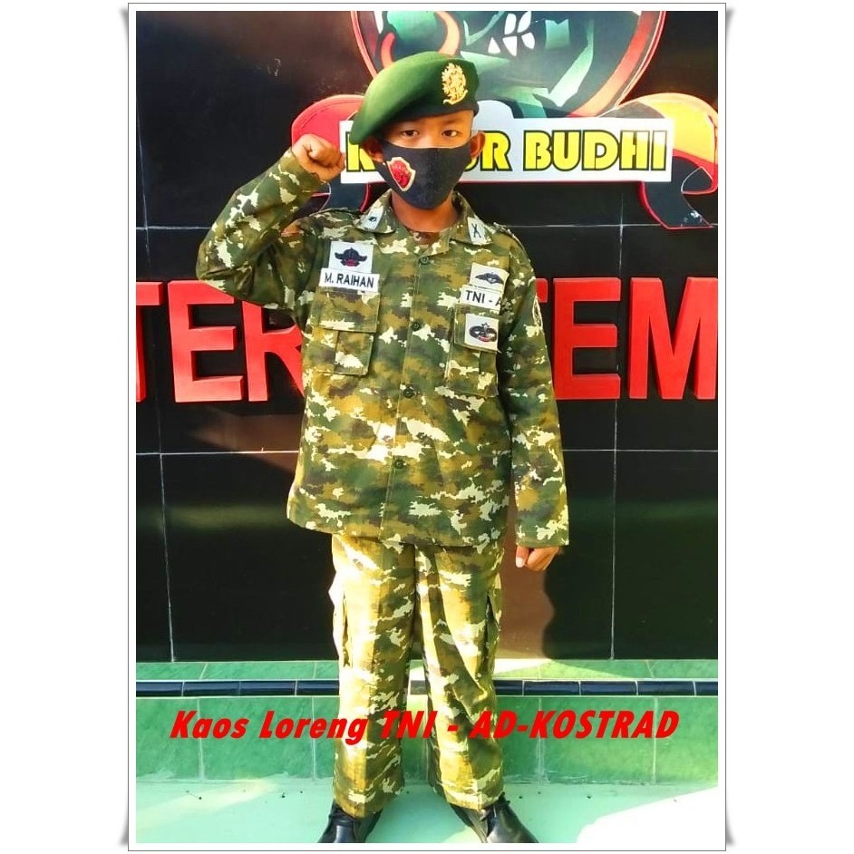 Jose Baju Loreng Kostrad Tni Ad - Kostum Loreng Tni Kostrad Anak