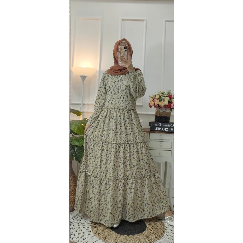 SALE Gamis Canda Motif Rempel Gamis Rempel Motif Bunga Gamis Andin motif