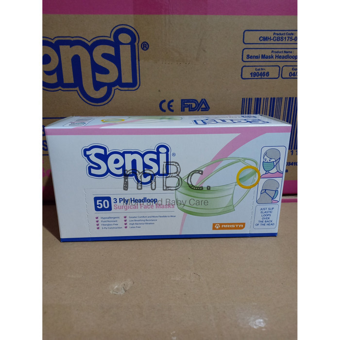 Masker Sensi Hijab Isi 50Pcs / Masker Sensi Headloop