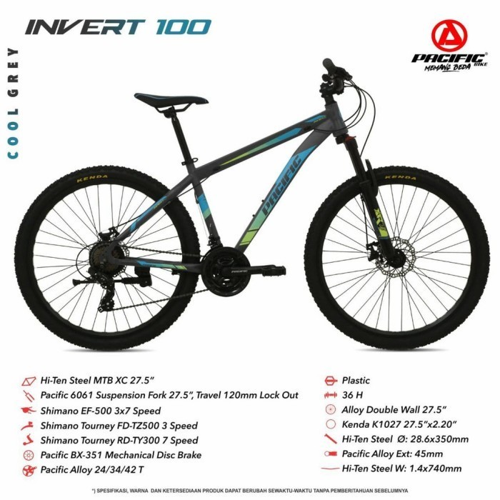 SEPEDA GUNUNG MTB 27,5 / 275 INCH PACIFIC INVERT 100 / INVERT 100 VT