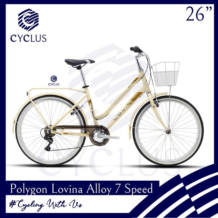 Terlaris Instan - Sepeda Ctb Keranjang Polygon Lovina 26 Inch Anak Dewasa Alloy Promo Terbaru