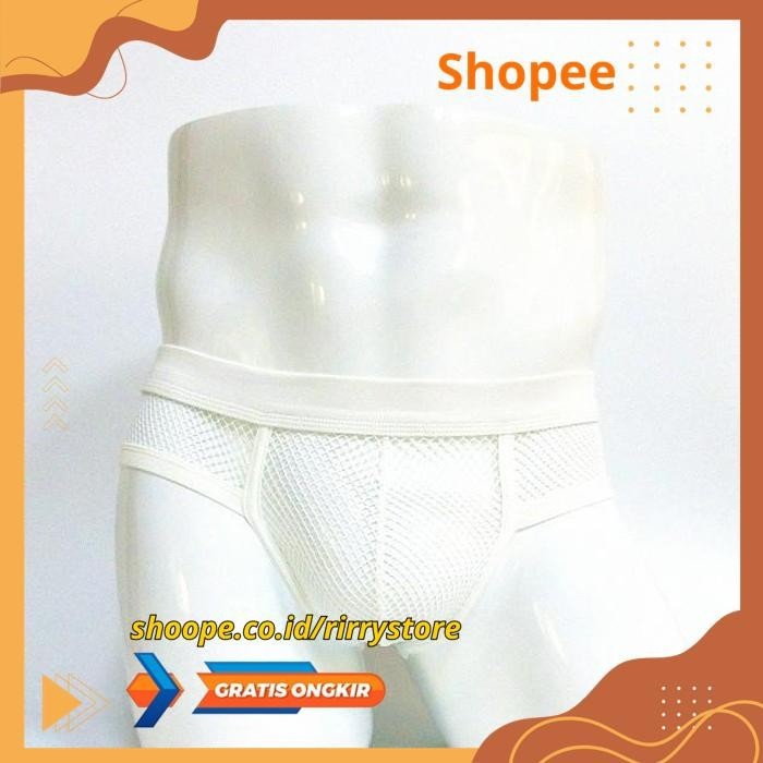 CELANA DALAM PRIA TRANSPARAN BRIEF FISHNET HITAM PUTIH    / CELANA DALAM PRIA TRANSPARAN BRIEF FISHN