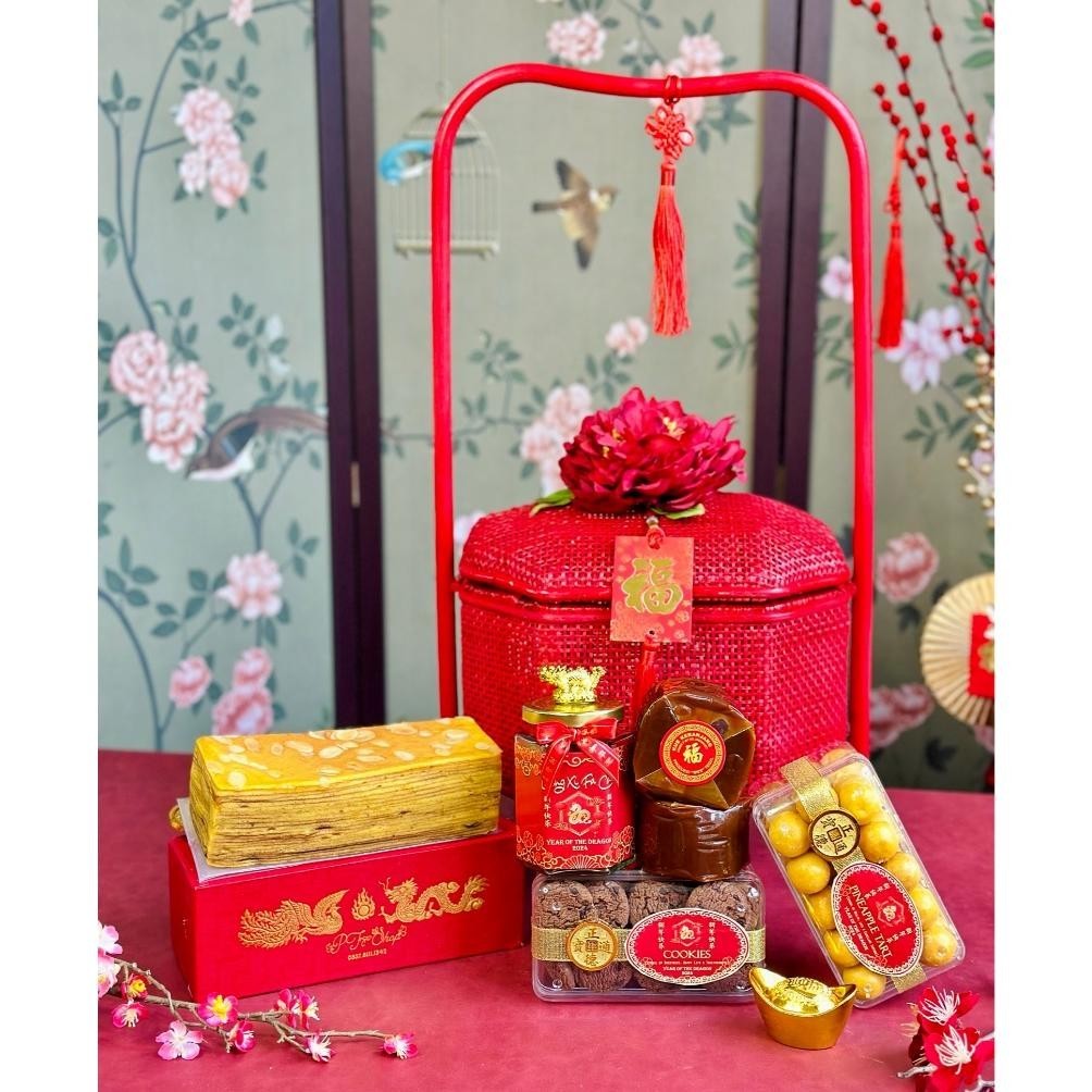 

CNY GONGXI-11 HAMPERS IMLEK PARCEL CHINESE NEW YEAR KUE KERANJANG NASTAR KADO BINGKISAN SINCIA