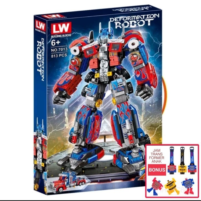 Ready Mainan Lego Brick Bongkar Pasang Robot Transformers