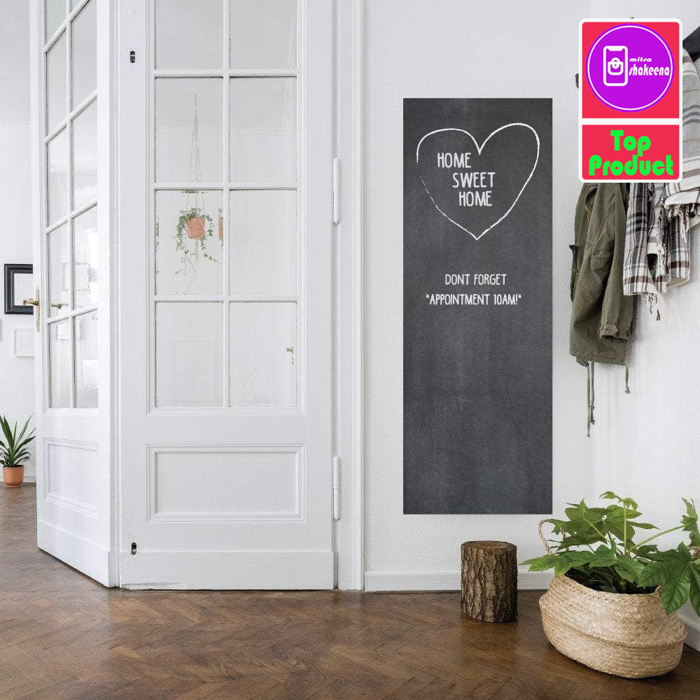 

SHMS Stiker Dinding Papan Tulis Kapur Blackboard Sticker Roll 200x60 cm Black