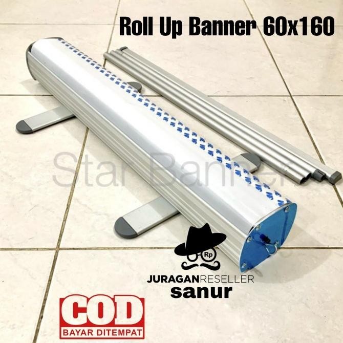 Stand Roll up banner 60x160 bali (tidak termasuk banner) free tas