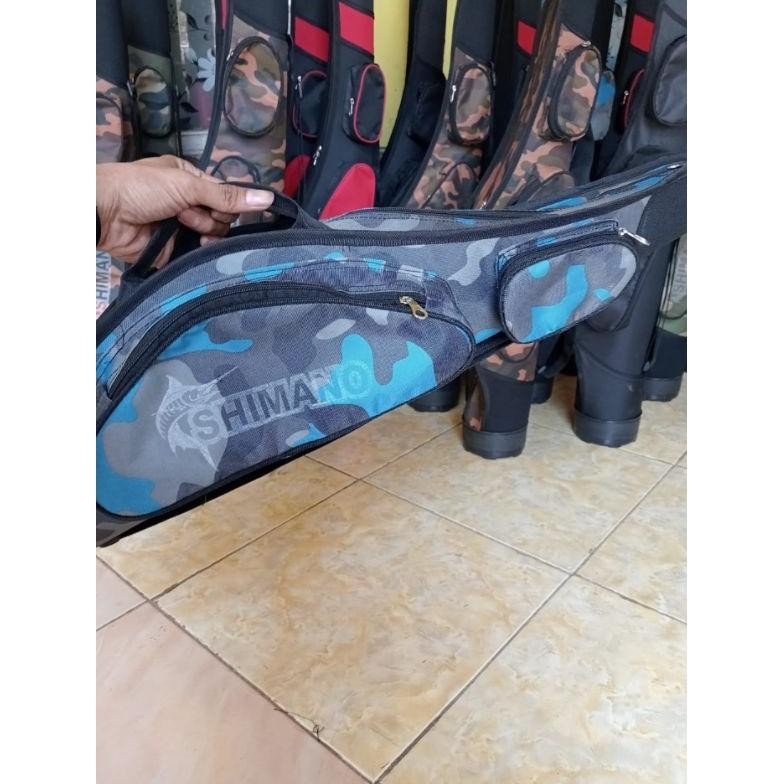 Kualitas Terbaik tas pancing hardcase,motif loreng,di lapisi fiber.anti air,80cm/140cm.bawah'a pake 