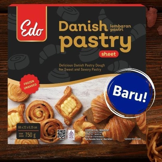 

BARANG TERLARIS !!! Edo danish pastry sheet 750gr PACKING AMAN