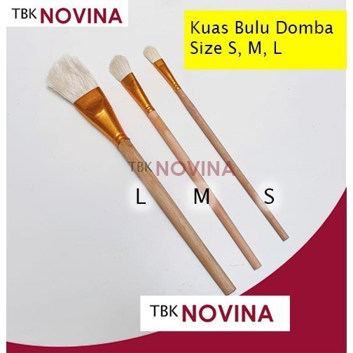 KUAS KAYU NASTAR KUE KERING / KUAS HALUS BULU DOMBA