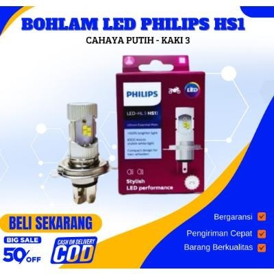 (AKSESORIS MOTOR) LAMPU LED DEPAN MOTOR PHILIPS M5 LED 2 SISI ORIGNAL 100% MLK