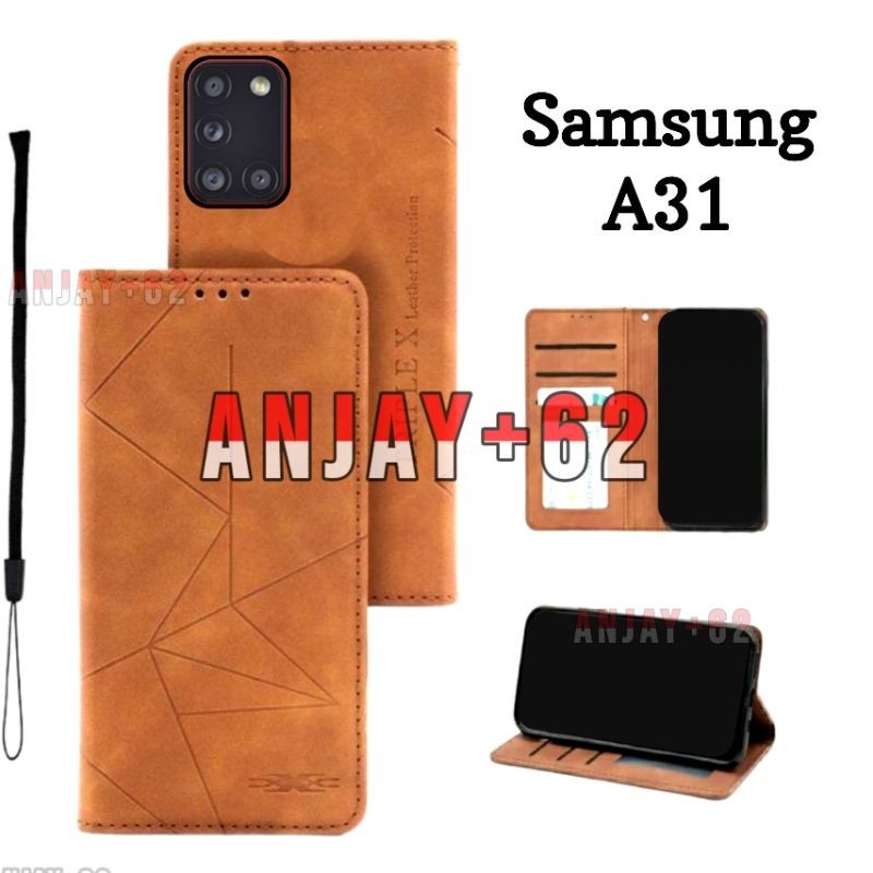 FLIP CASE SAMSUNG A31 CASING DOMPET HP Tanpa Kancing