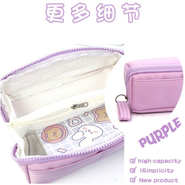 

Pencil case kotak pensil aesthetic Korea style tempat pensil besar -fo3