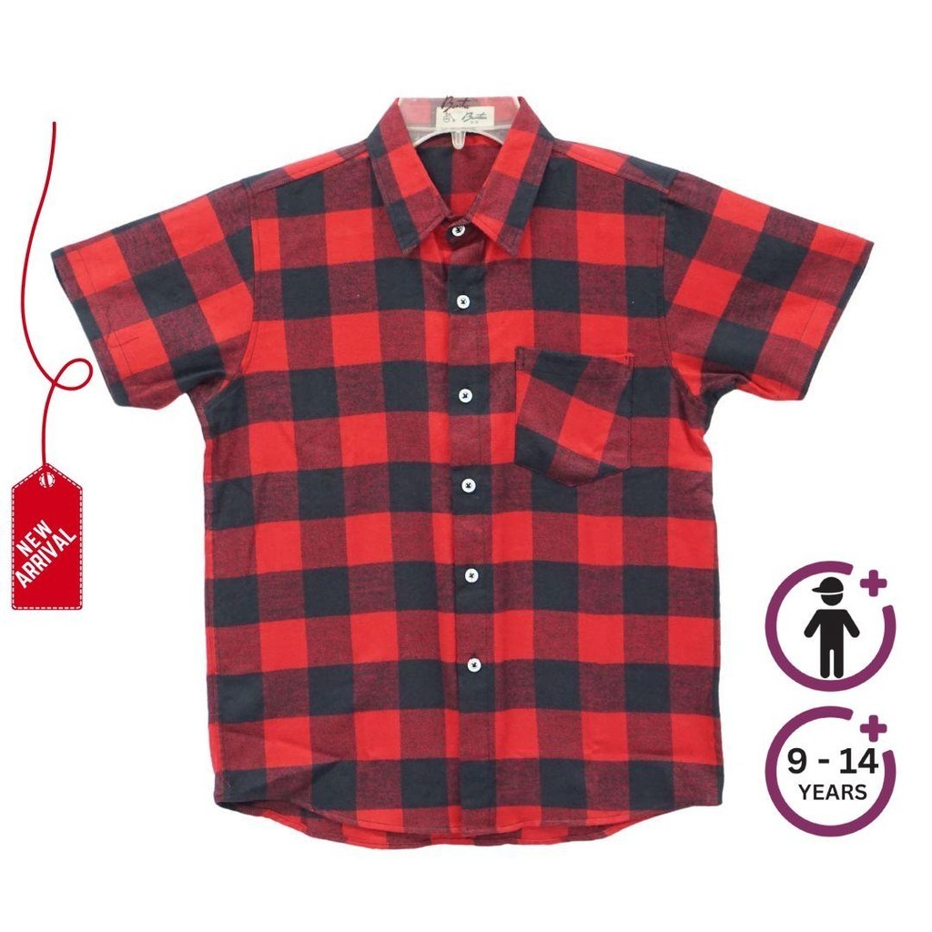 Bastas Kemeja Flanel Merah Hitam