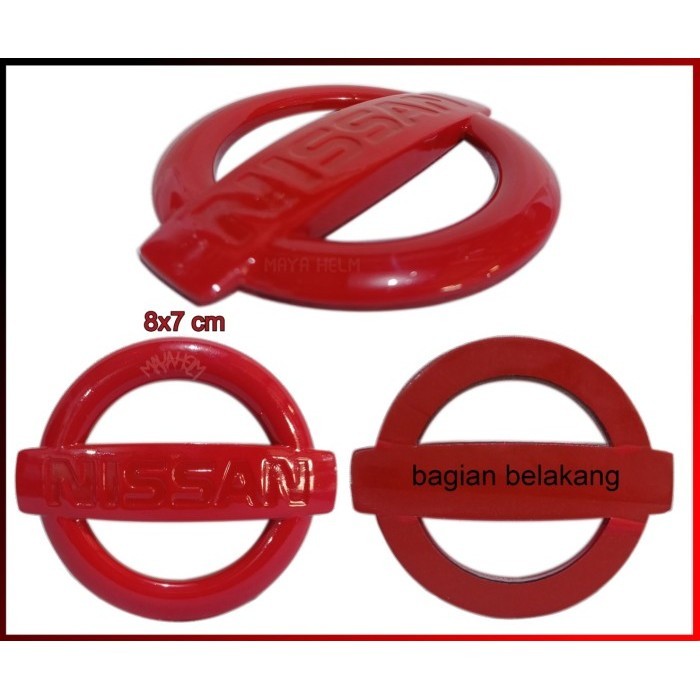 Asli Emblem Logo Mobil Nissan Red Merah Diskon