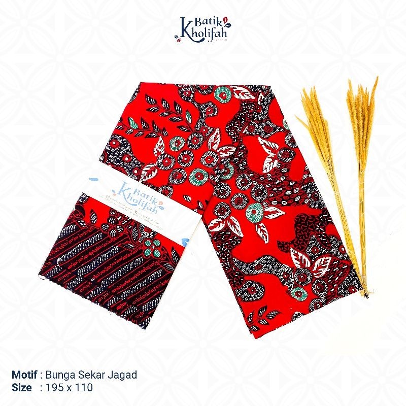 Kain Batik Tulis Madura Motif Bunga Sekar Jagad (BKP 04)
