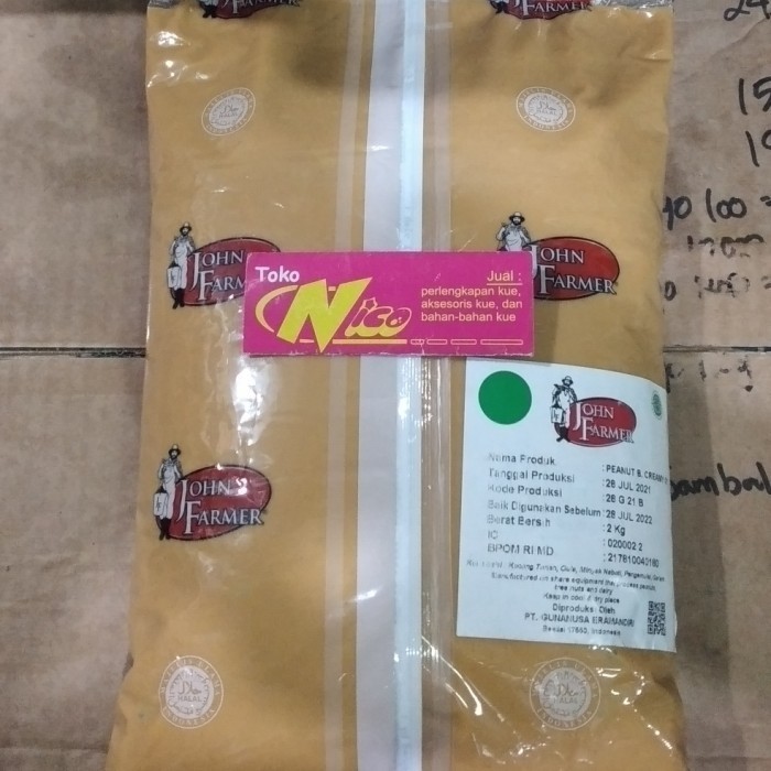 

John Farmer Selai Kacang Creamy 2Kg Khusus Grab Dan Gojek